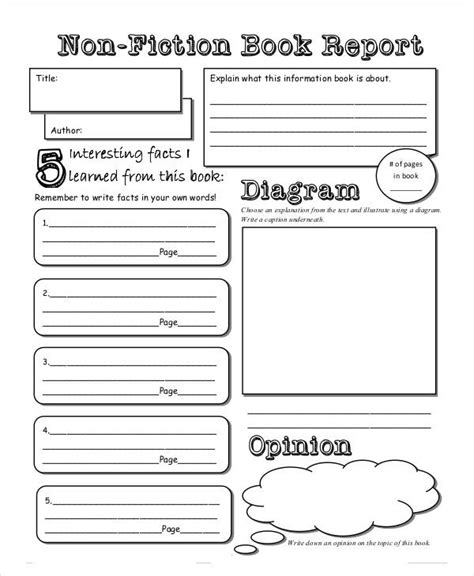 nonfiction book report template free